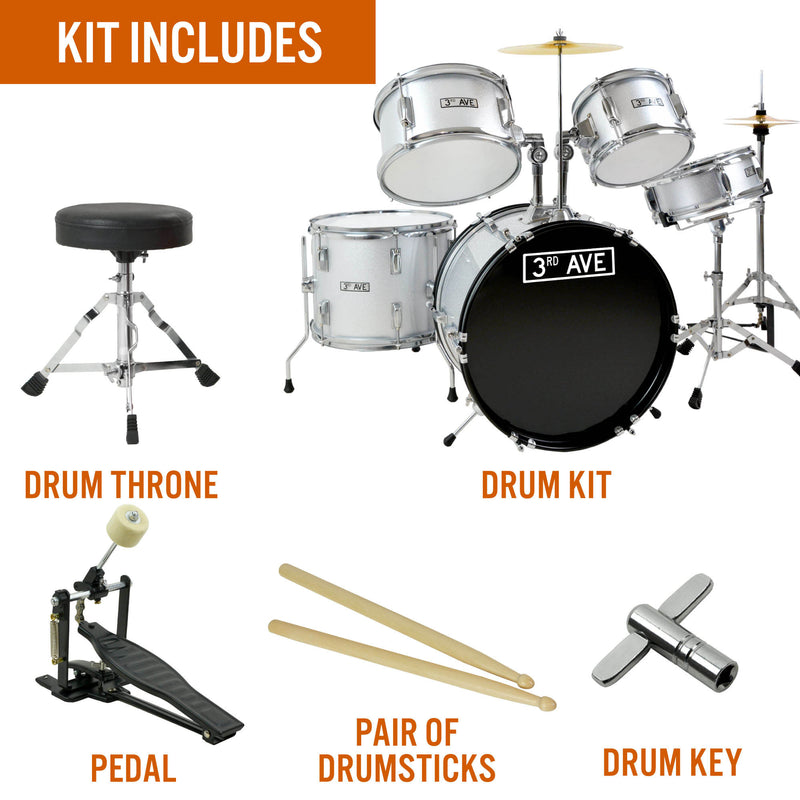 3rd Avenue 5 Piece Junior Drum Kit