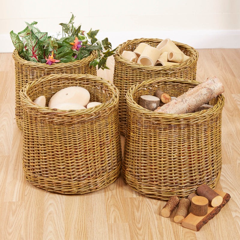 Cosy Super Strong Wicker Seat & Storage - Pack of 4