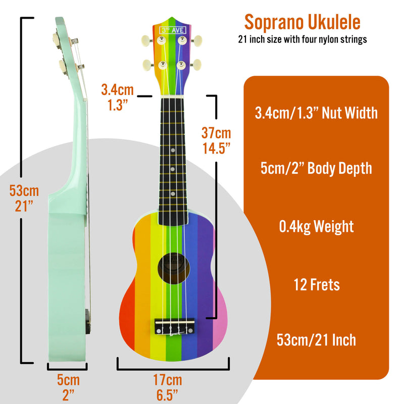 3rd Avenue Soprano Ukulele Ukuleles