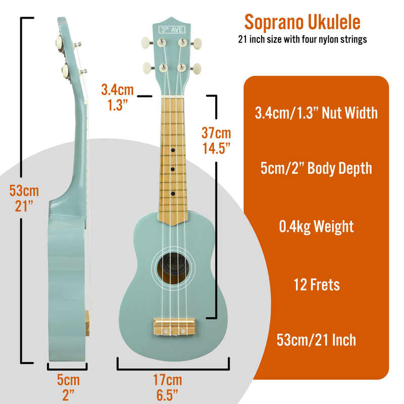 3rd Avenue Soprano Ukulele Ukuleles