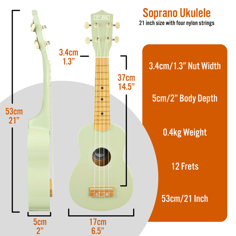 3rd Avenue Soprano Ukulele Ukuleles