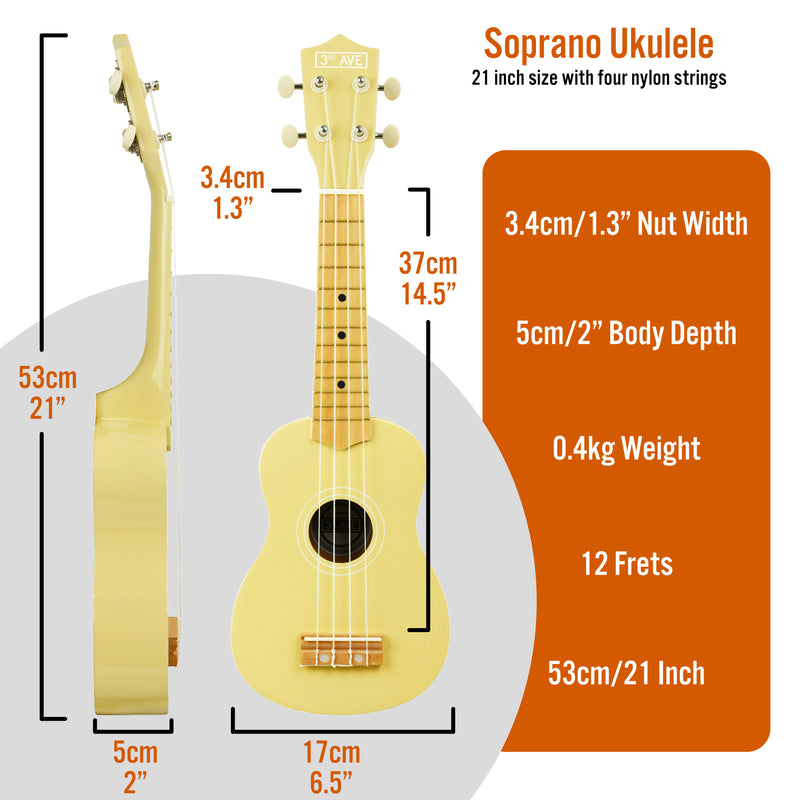 3rd Avenue Soprano Ukulele Ukuleles